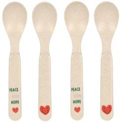 LÄSSIG Lot de 4 Cuillères Happy Rascals - Coeur