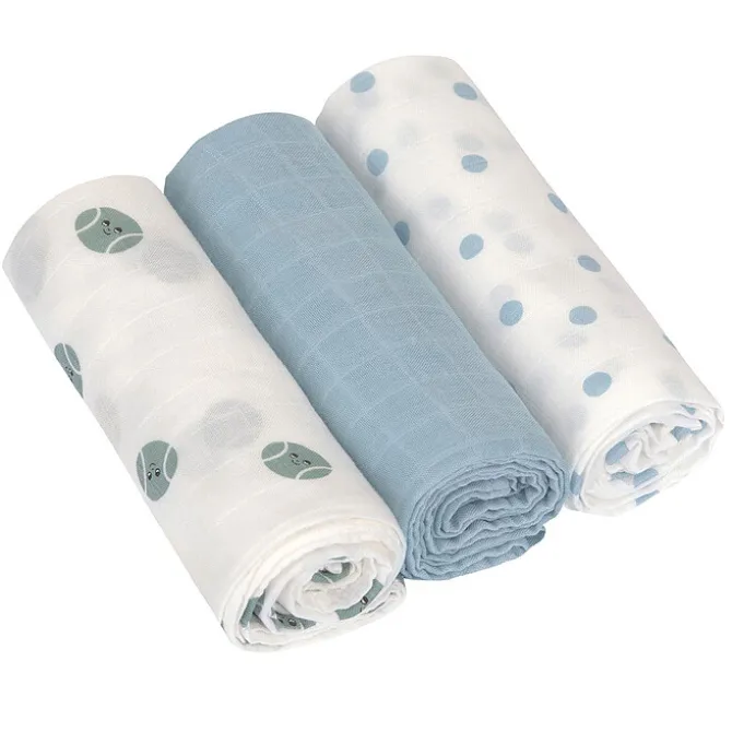LÄSSIG Lot de 3 Langes Tiny Team - Bleu Pâle