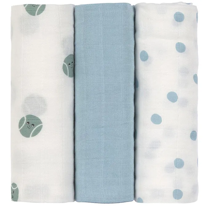 LÄSSIG Lot de 3 Langes Tiny Team - Bleu Pâle