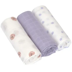 LÄSSIG Lot de 3 Langes Tiny Team - Lilas Pastel