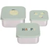 LÄSSIG Lot de 3 Petites Boîtes à Goûter Happy Fruit - Citron