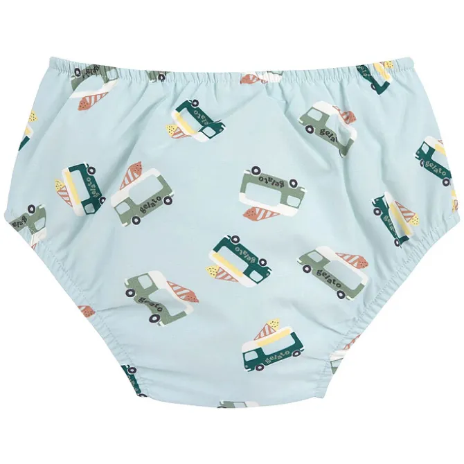LÄSSIG Maillot de Bain Couche Camion de Glace Illusion Bleu - 7/12 Mois
