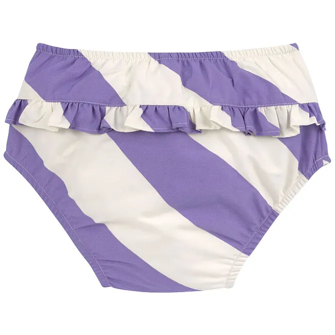 LÄSSIG Maillot de Bain Couche Rayures Violet Sel Marin - 12/18 Mois