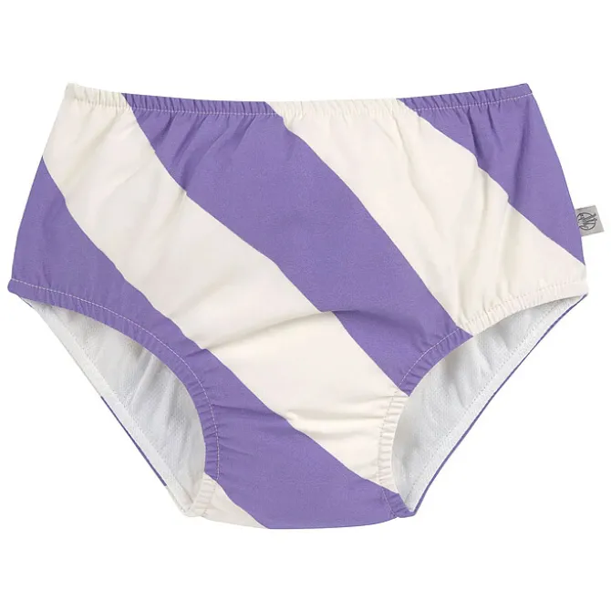 LÄSSIG Maillot de Bain Couche Rayures Violet Sel Marin - 12/18 Mois