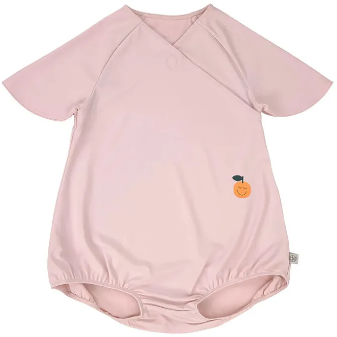 LÄSSIG Maillot de Bain 1 Pièce Manches Courtes Rose Pâle - 2/3 Ans