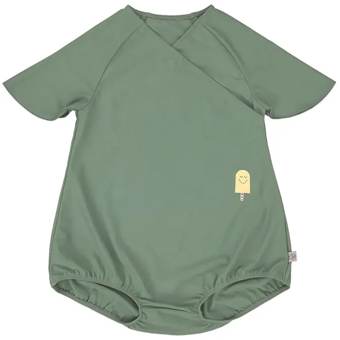 LÄSSIG Maillot de Bain 1 Pièce Manches Courtes Vert - 18/24 Mois