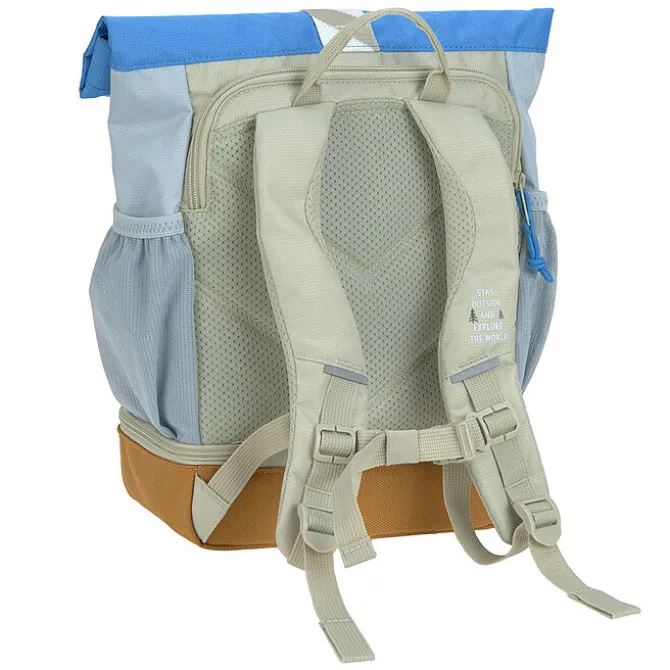 LÄSSIG Mini Sac à Dos Rolltop Sunny Explorer - Vert Bleu