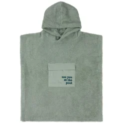 LÄSSIG Poncho Surf en Terry Vert - 3/6 Ans