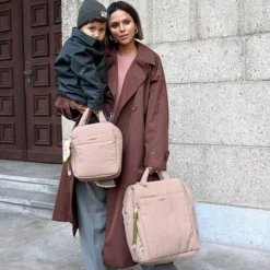 LÄSSIG Sac à Dos à Langer Minoa - Rose Poudré
