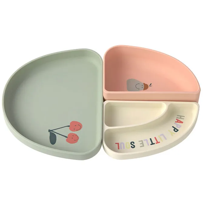 LÄSSIG Set de Vaisselle 3 Pièces Happy Fruits - Cerise