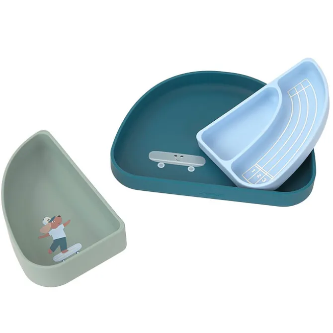 LÄSSIG Set de Vaisselle 3 Pièces Tiny Team - Chien