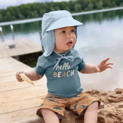LÄSSIG Short de Bain Splash & Fun Baleines Caramel - 6/12 Mois