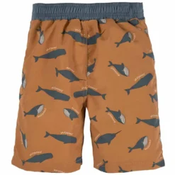 LÄSSIG Short de Bain Splash & Fun Baleines Caramel - 6/12 Mois