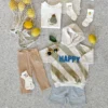LÄSSIG Sweat à Capuche Little Gang Happy Blanc Kaki - 2/4 Ans