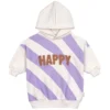 LÄSSIG Sweat à Capuche Little Gang Happy Blanc Lilas - 2/4 Ans