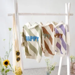 LÄSSIG Sweat à Capuche Little Gang Happy Blanc Lilas - 2/4 Ans