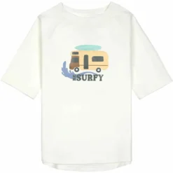 LÄSSIG T-shirt Anti-UV Manches Courtes Camper Ecru - 18/24 Mois