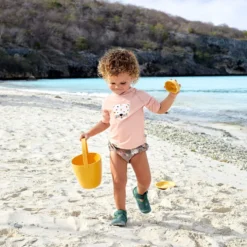 LÄSSIG T-shirt Anti-UV Manches courtes Desert Aventure Léopard Rose - 6/12 Mois