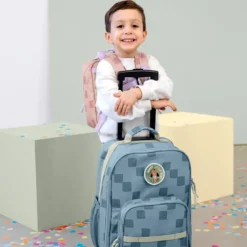 LÄSSIG Valise à Roulettes Pattern Party - Bleu