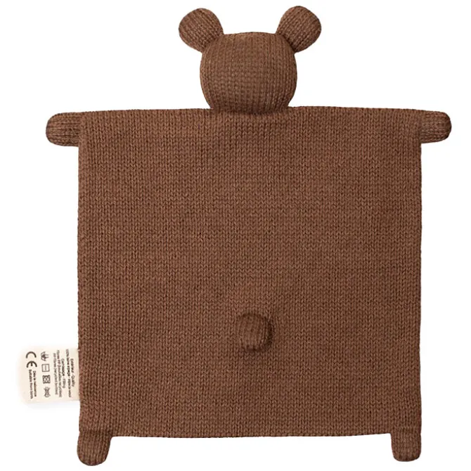Main Sauvage Doudou Plat Tricoté Ourson