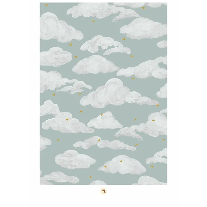 Maison Janette Petite Affiche Colette Bleu Anglais - 30 x 20 cm