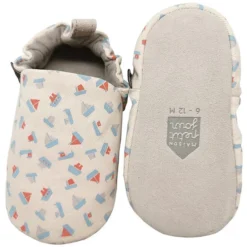 Maison Petit Jour Chaussons en Coton Les Bateaux - 16/17