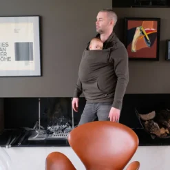 MAMA HANGS Hoodie Motherhood Fatherhood Olive - M/L
