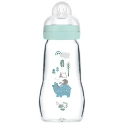 MAM Biberon Verre Colors Of Nature Bleu - 260 ml