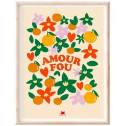 Ma petite vie Affiche Amour Fou - 40 x 30 cm