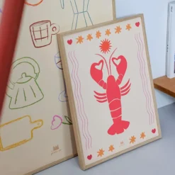 Ma petite vie Affiche Le Homard - 40 x 30 cm