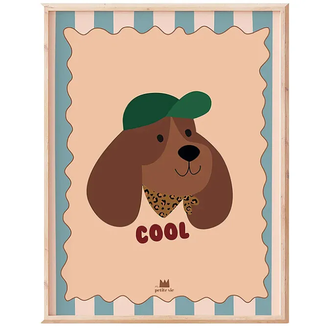 Ma petite vie Affiche Portrait Chien Cool - 40 x 30 cm