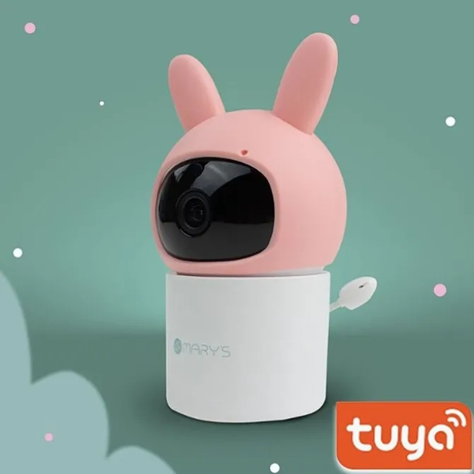mary's Ecoute-bébé Wi-Fi Rotatif - Pink Rabbit