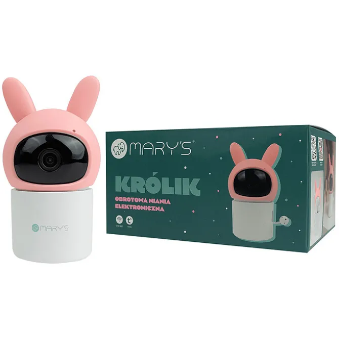 mary's Ecoute-bébé Wi-Fi Rotatif - Pink Rabbit