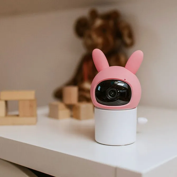 mary's Ecoute-bébé Wi-Fi Rotatif - Pink Rabbit