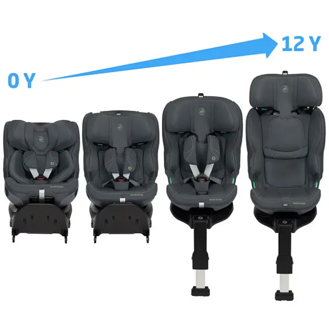 Maxi-Cosi Siège Auto Emerald 360 Plus i-Size Groupe 0/1/2/3 - Authentic Graphite