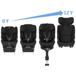 Maxi-Cosi Siège Auto Pearl XL Slide Pro i-Size Groupe 1/2/3 - Authentic Black