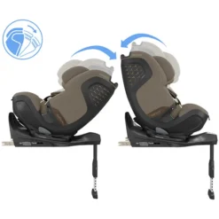 Maxi-Cosi Siège Auto Pearl XL Slide Pro i-Size Groupe 1/2/3 - Authentic Truffle