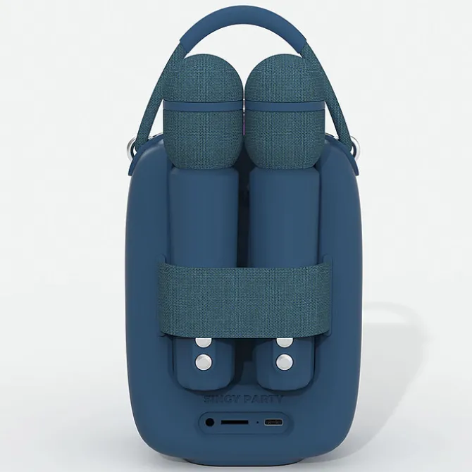 MOB Enceinte Karaoké Portable avec Projecteur Singy Party - Dark Blue