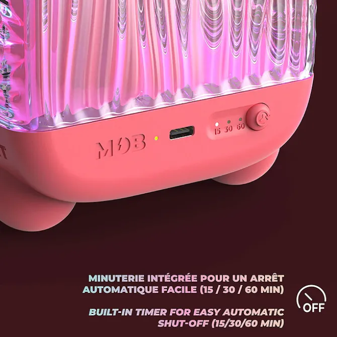 MOB Veilleuse Aquatique et Enceinte Wavy Light - Coral