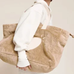 émoi émoi Cabas Coeur en Moumoute - Beige