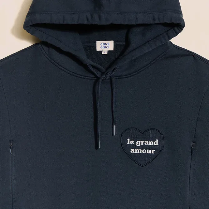 émoi émoi Hoodie d'Allaitement Le Grand Amour Charbon - M