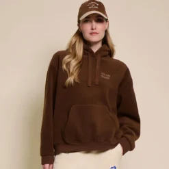 émoi émoi Hoodie Polaire Recyclée We Are Family Chocolat - XL