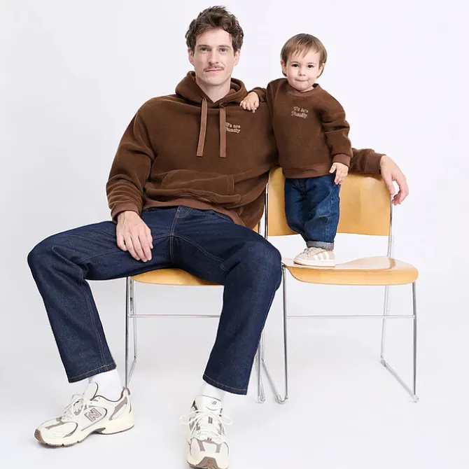 émoi émoi Hoodie Polaire Recyclée We Are Family Chocolat - XL