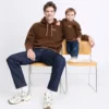 émoi émoi Hoodie Polaire Recyclée We Are Family Chocolat - L