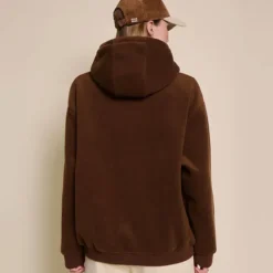 émoi émoi Hoodie Polaire Recyclée We Are Family Chocolat - M