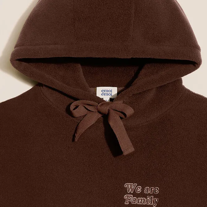 émoi émoi Hoodie Polaire Recyclée We Are Family Chocolat - M