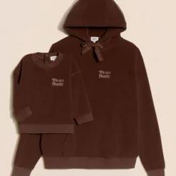 émoi émoi Hoodie Polaire Recyclée We Are Family Chocolat - M