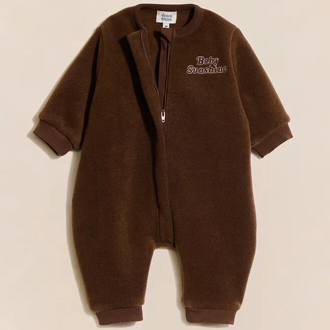 émoi émoi Mini Combinaison Polaire Recyclée Baby Sunshine Chocolat - 18 Mois