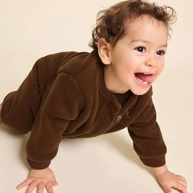 émoi émoi Mini Combinaison Polaire Recyclée Baby Sunshine Chocolat - 12 Mois