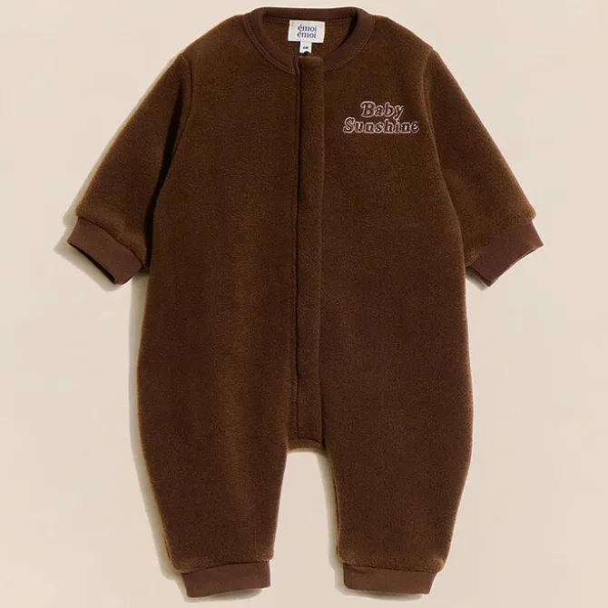 émoi émoi Mini Combinaison Polaire Recyclée Baby Sunshine Chocolat - 3 Mois